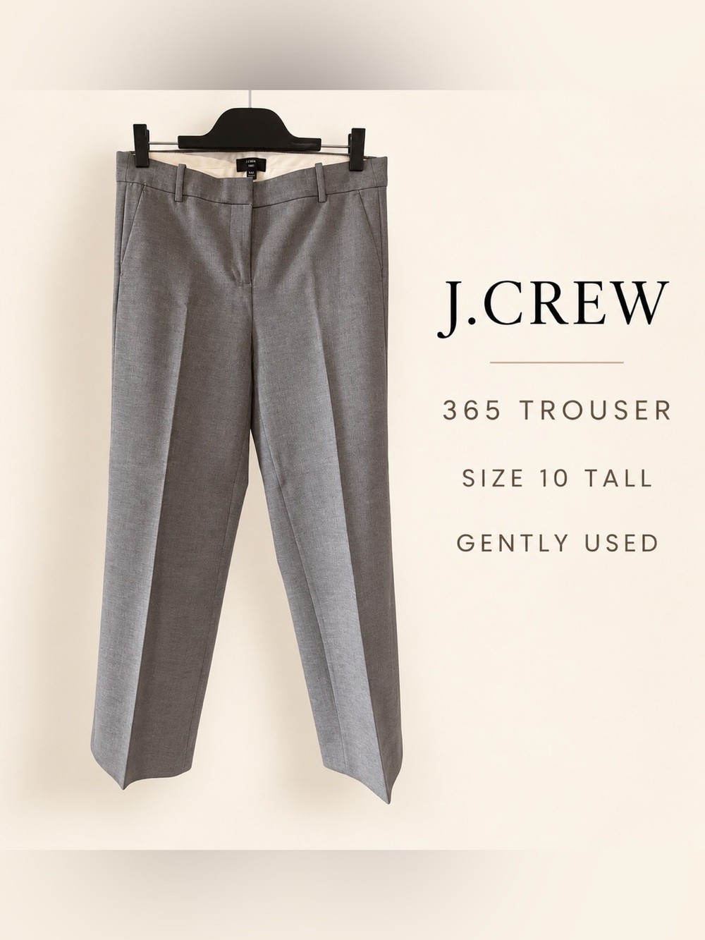 J.Crew 365 Cropped Trouser Pants Gray Size 10 Tall